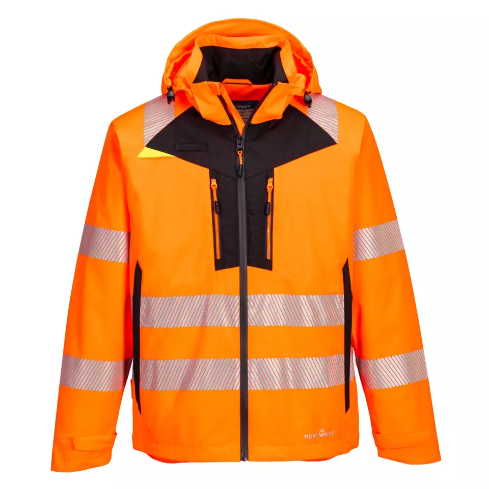 Portwest DX462ORR, DX4 Hi-Vis Rain Jacket, Orange