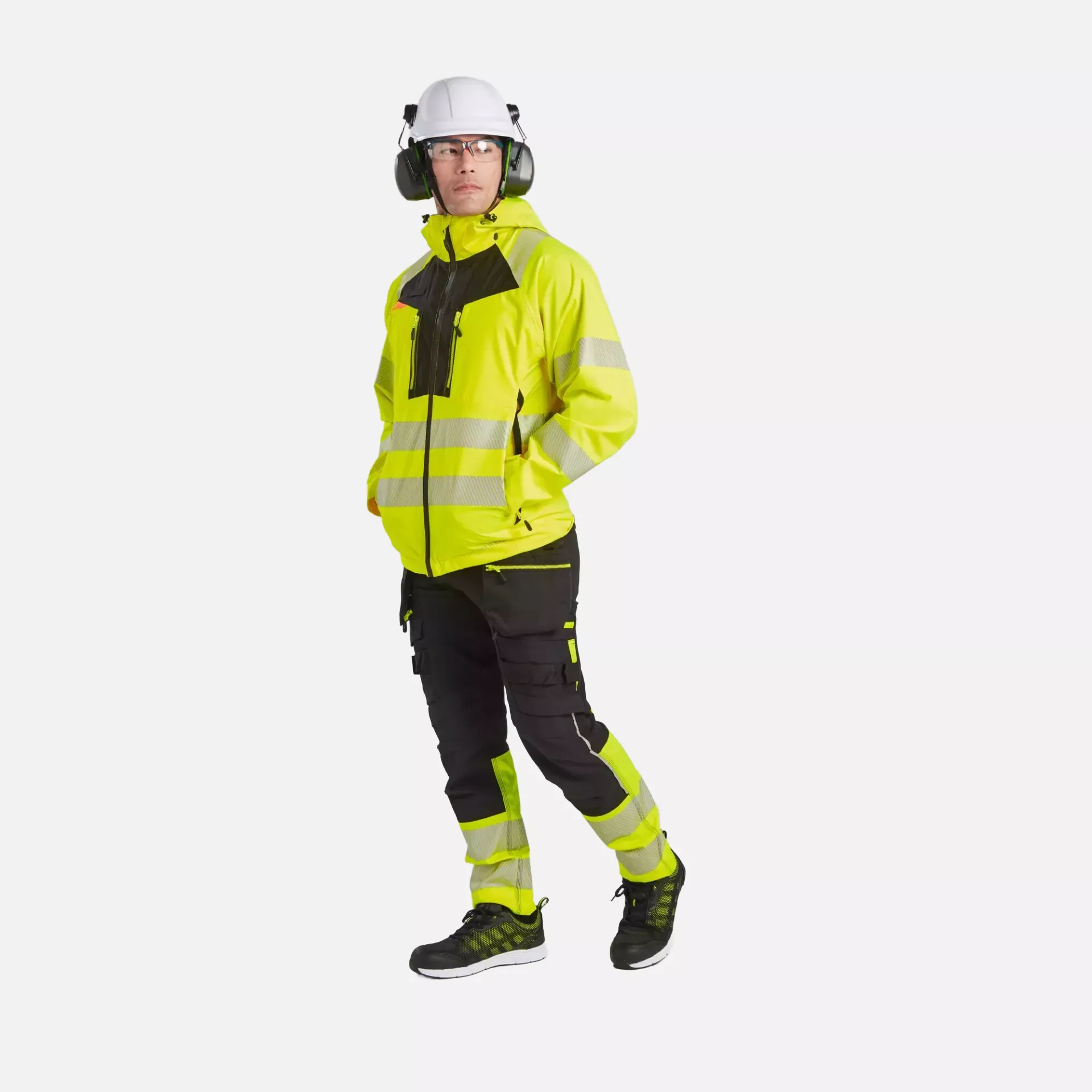 Portwest DX462YER, DX4 Hi-Vis Rain Jacket, Yellow, image 9