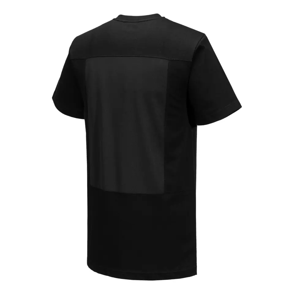 Portwest C195BKR, Cotton MeshAir Pro T-Shirt S/S, Black, image 2, gallery thumbnail