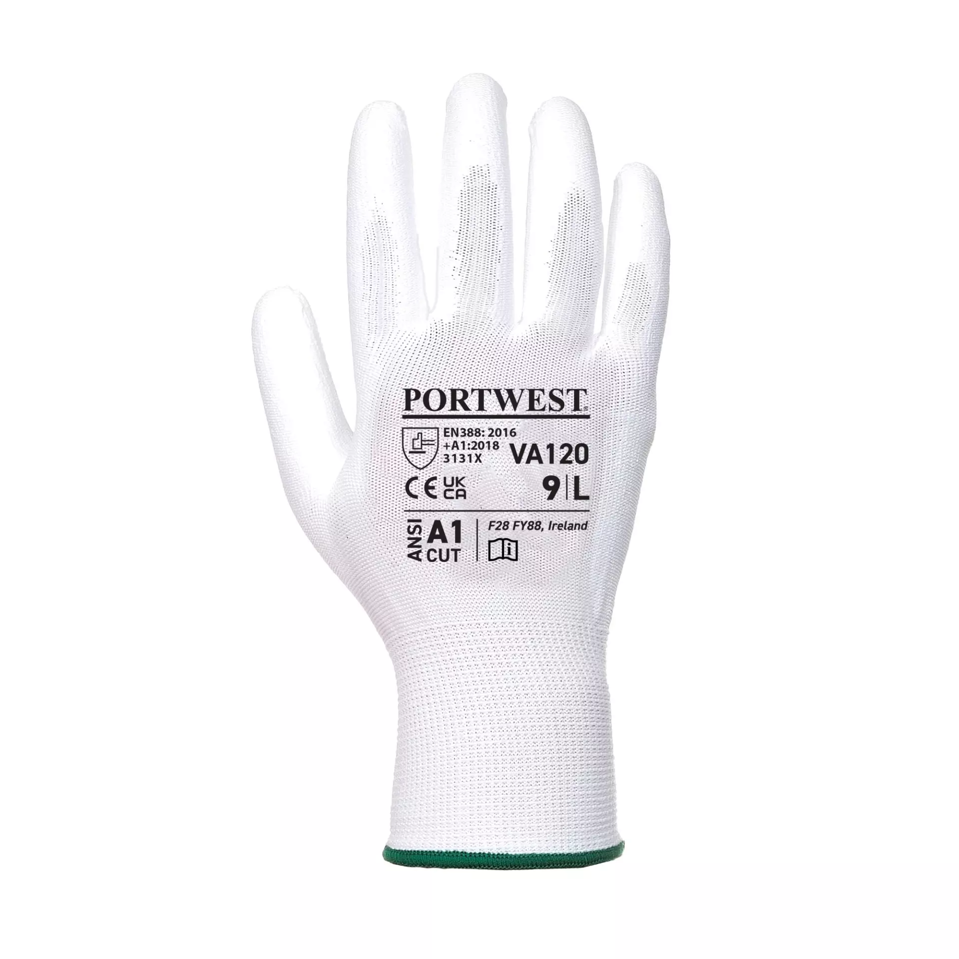 Portwest VA120W6R, Vending PU Palm Glove, White