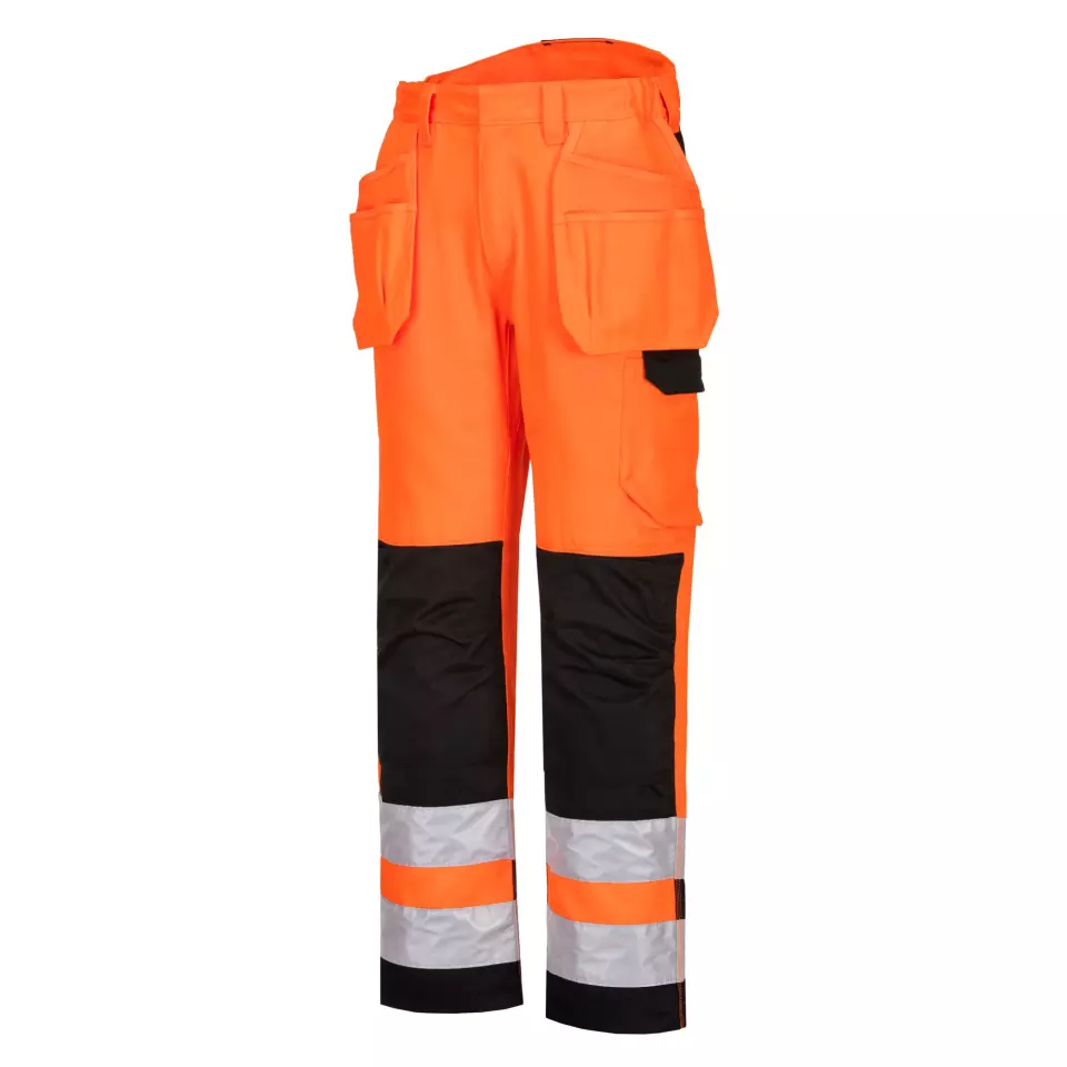 Portwest PW242OBR, PW2 Hi-Vis Holster Pocket Trousers, Orange/Black, image 9, gallery thumbnail