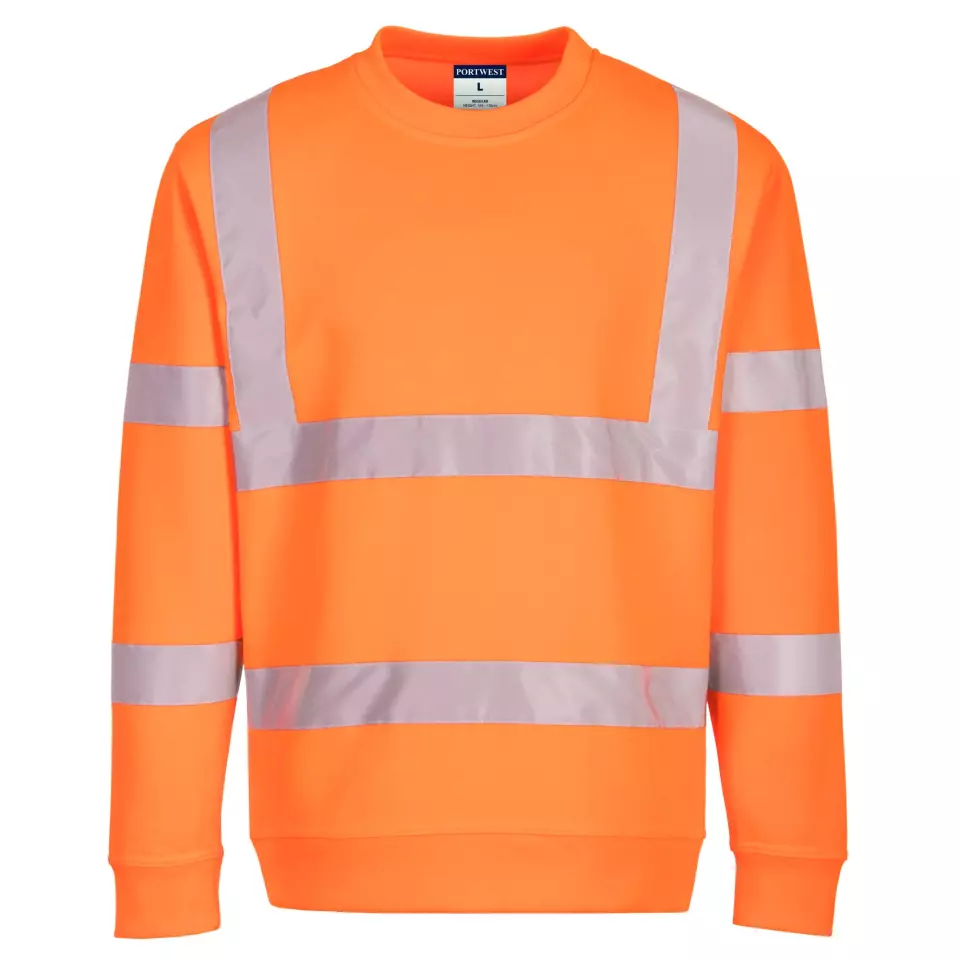 Portwest EC13ORR, Eco Hi-Vis Sweatshirt, Orange