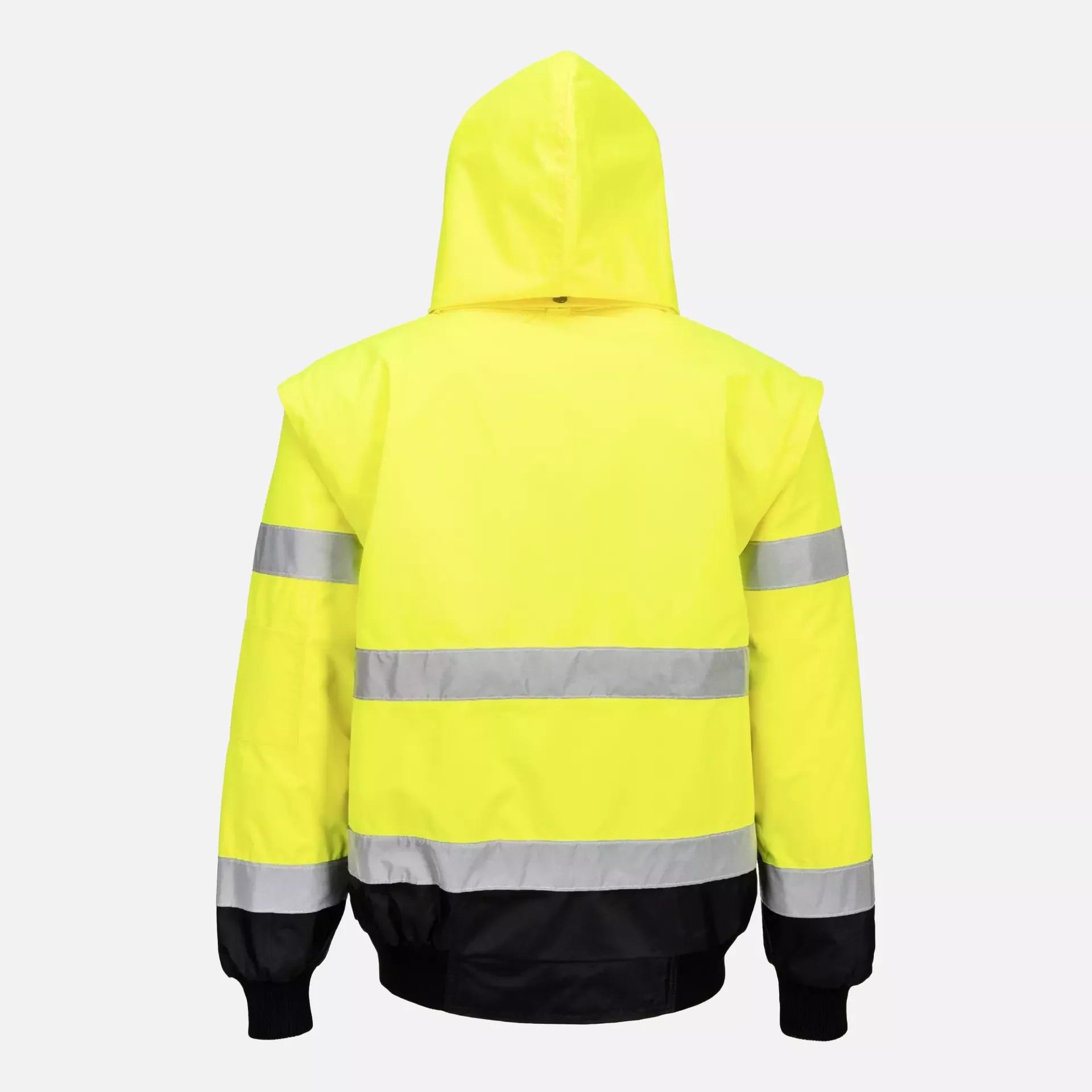 Portwest C465YBR, Hi-Vis 3-in-1 Contrast Bomber Jacket, Yellow/Black, image 2
