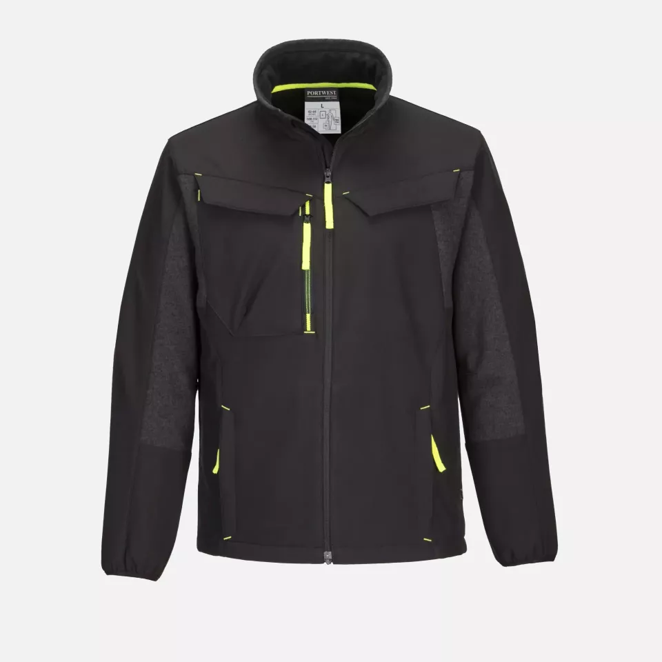 Portwest T753BKR, WX3 Eco Hybrid Softshell (2L), Black, image 1, gallery thumbnail