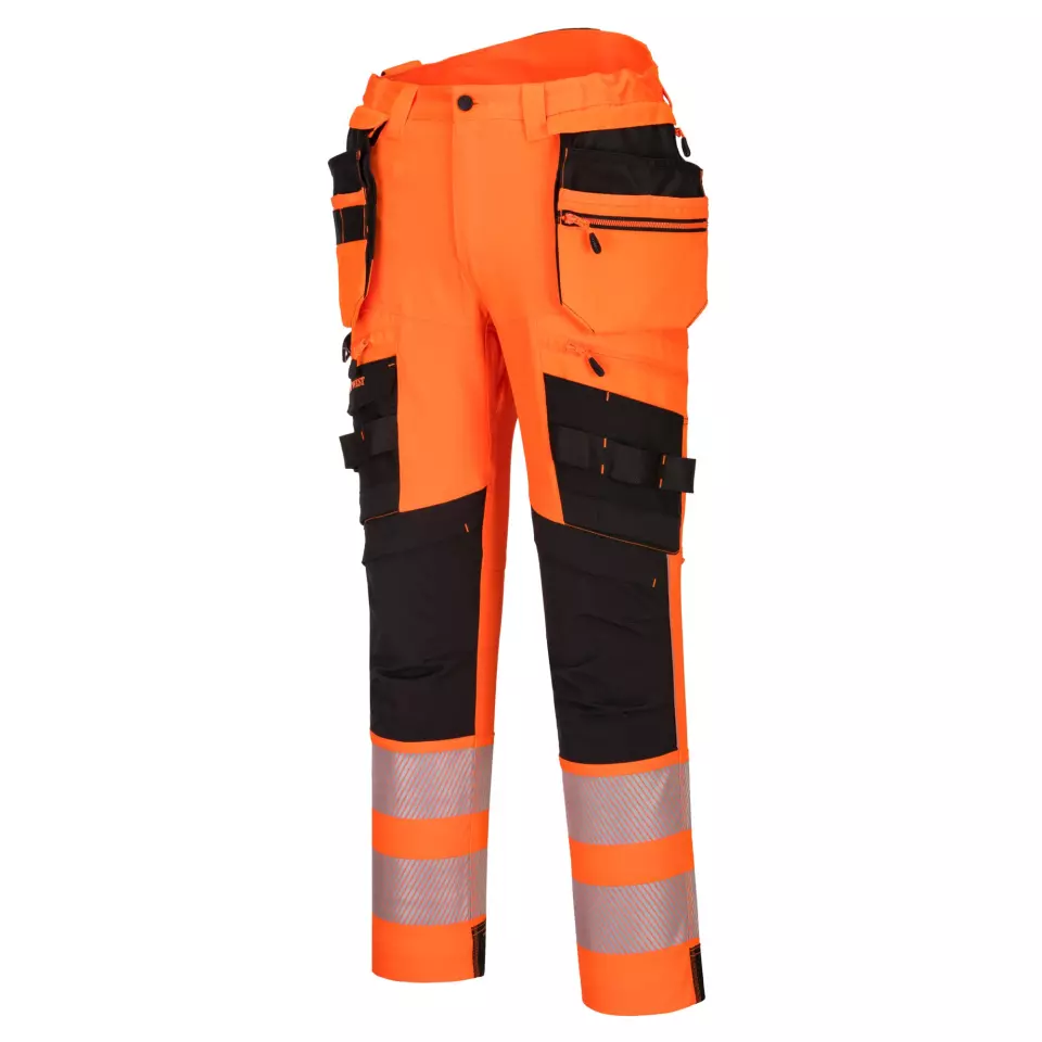 Portwest DX442OBR, DX4 Hi-Vis Hose mit abnehmbaren Holstertaschen, Orange/Schwarz, image 3, gallery thumbnail