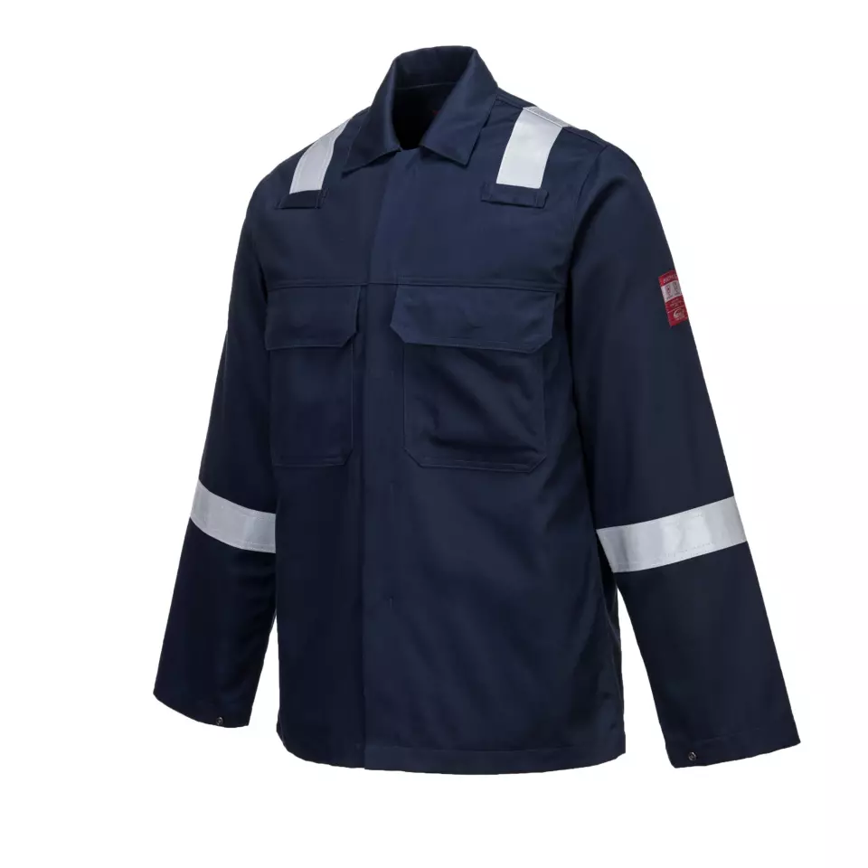 Portwest BZ13NAR, Bizweld Iona FR Jacket, Navy, image 4, gallery thumbnail