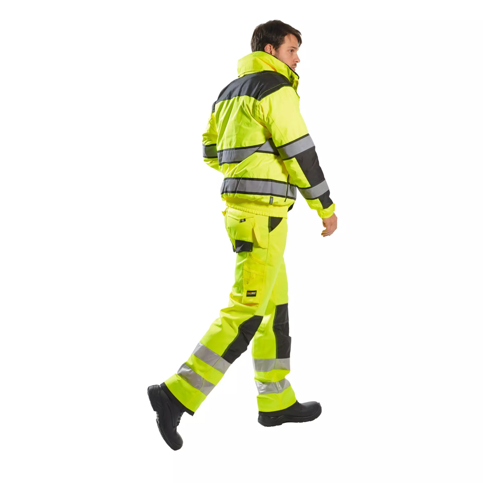 Portwest C466OBR, Hi-Vis 3-in-1 Contrast Winter Bomber Jacket, Orange/Black, image 3