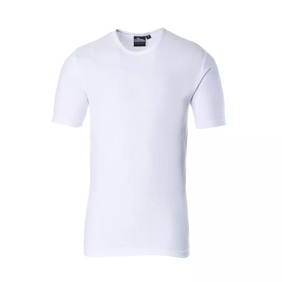 Portwest B120WHR, Thermal T-Shirt Short Sleeve, White, image 1, gallery thumbnail