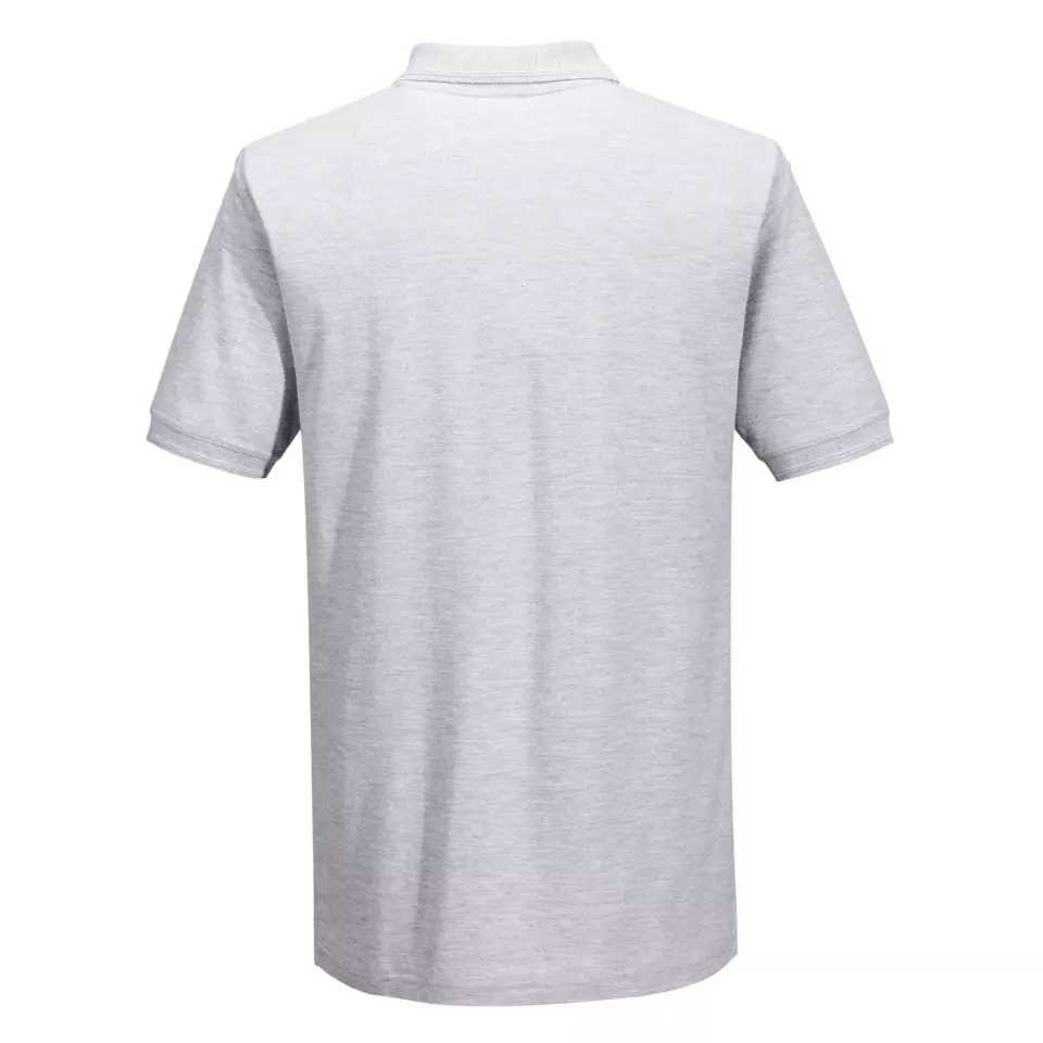 Portwest B210HGR, Naples Polo Shirt S/S, Heather Grey, image 2, gallery thumbnail