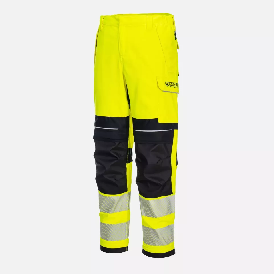 Portwest FR409YBR, PW3 FR Modaflame Damen-Warnschutz-Arbeitshose, Gelb/Schwarz, image 4, gallery thumbnail