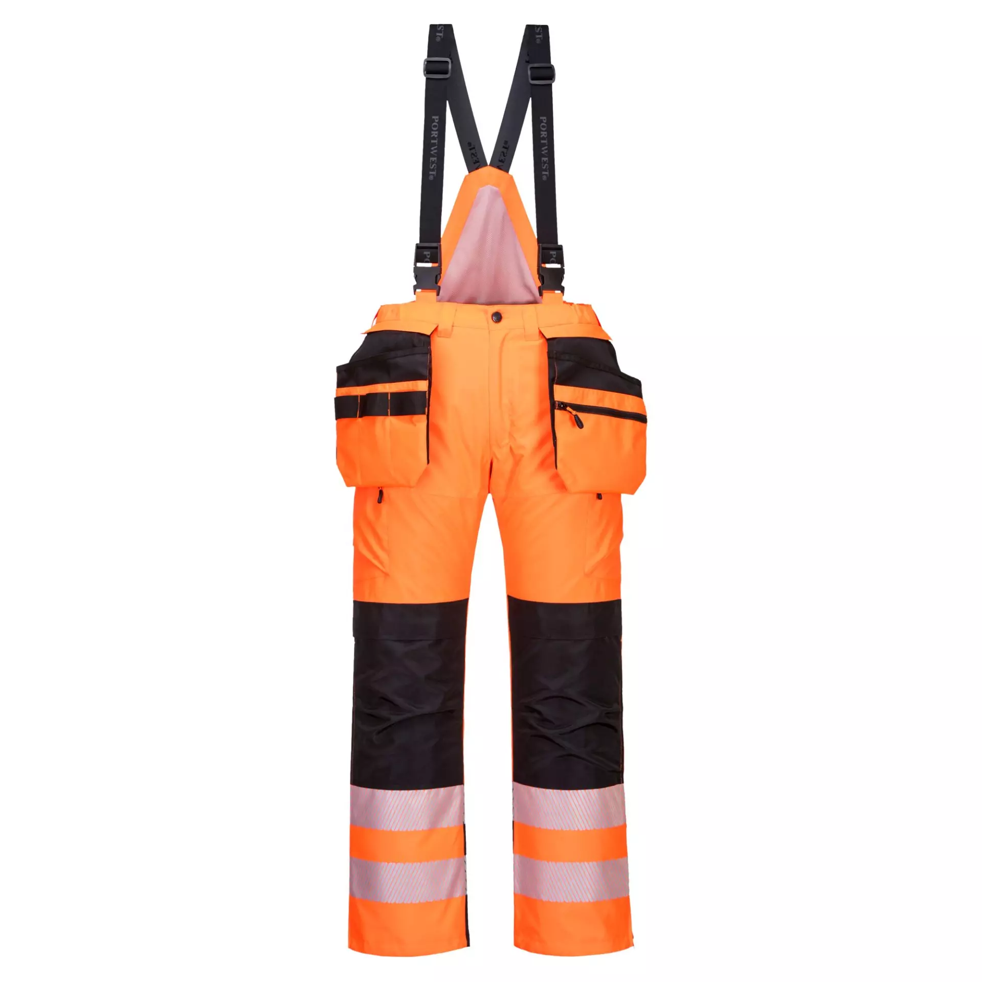 Portwest PW351OBR, PW3 Hi-Vis Winter Trousers, Orange/Black, image 1
