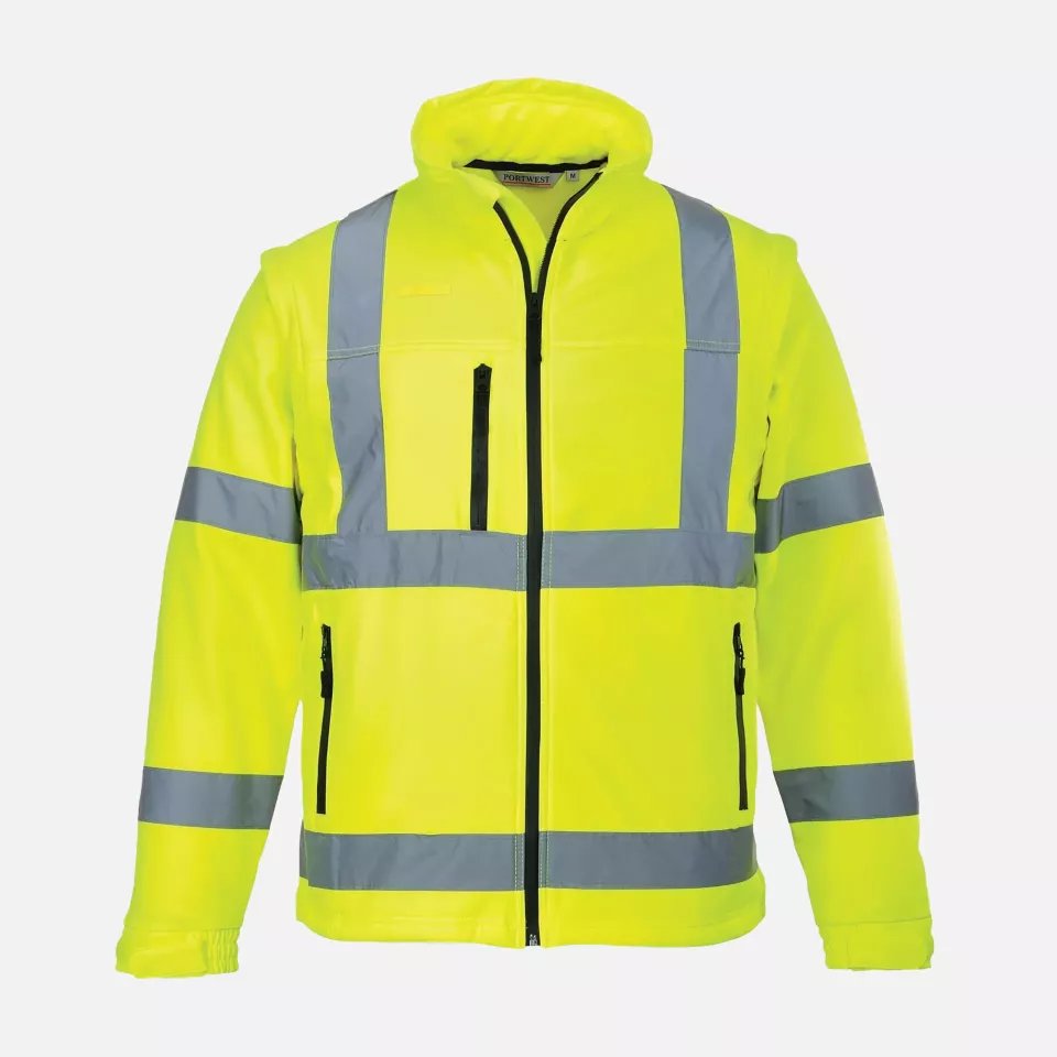 Portwest S428YER, Hi-Vis 2-in-1 Softshell (3L), Yellow, image 1, gallery thumbnail