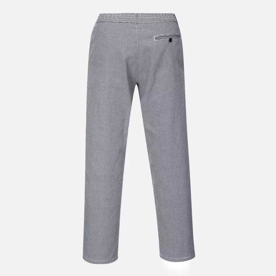 Portwest S068HTR, Harrow Chefs Trousers, Houndstooth, image 2, gallery thumbnail