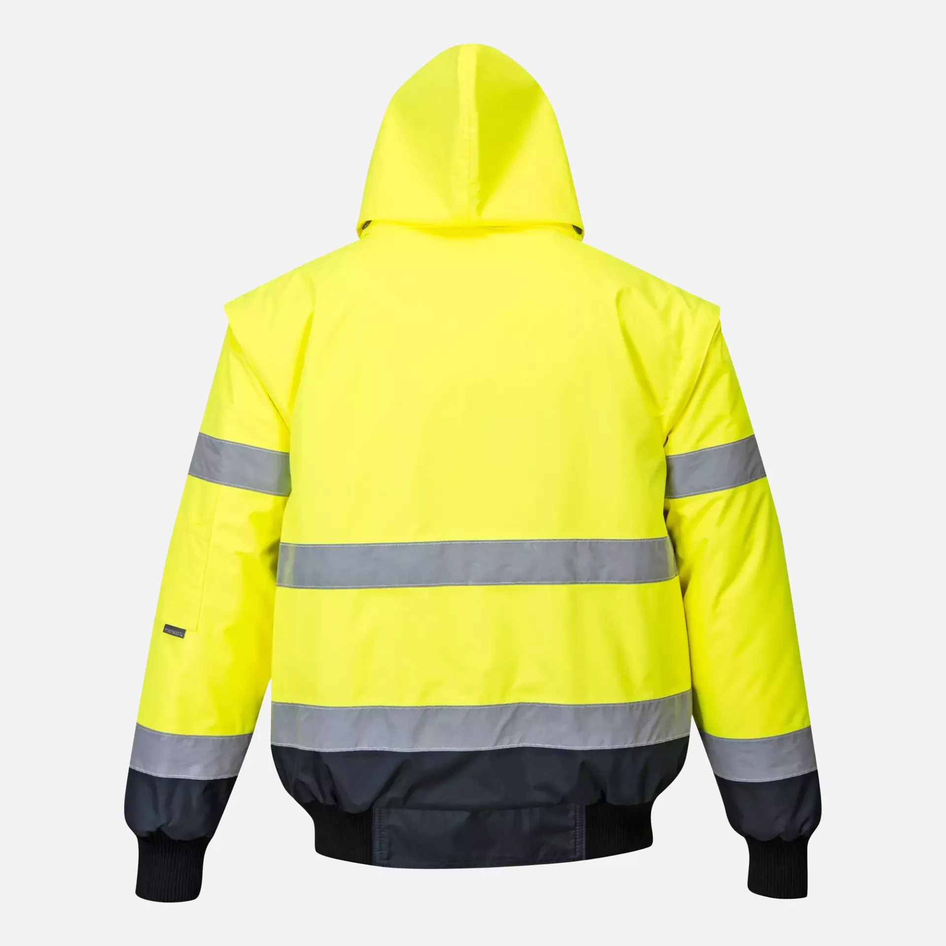 Portwest C465YNR, Hi-Vis 3-in-1 Contrast Bomber Jacket, Yellow/Navy, image 3