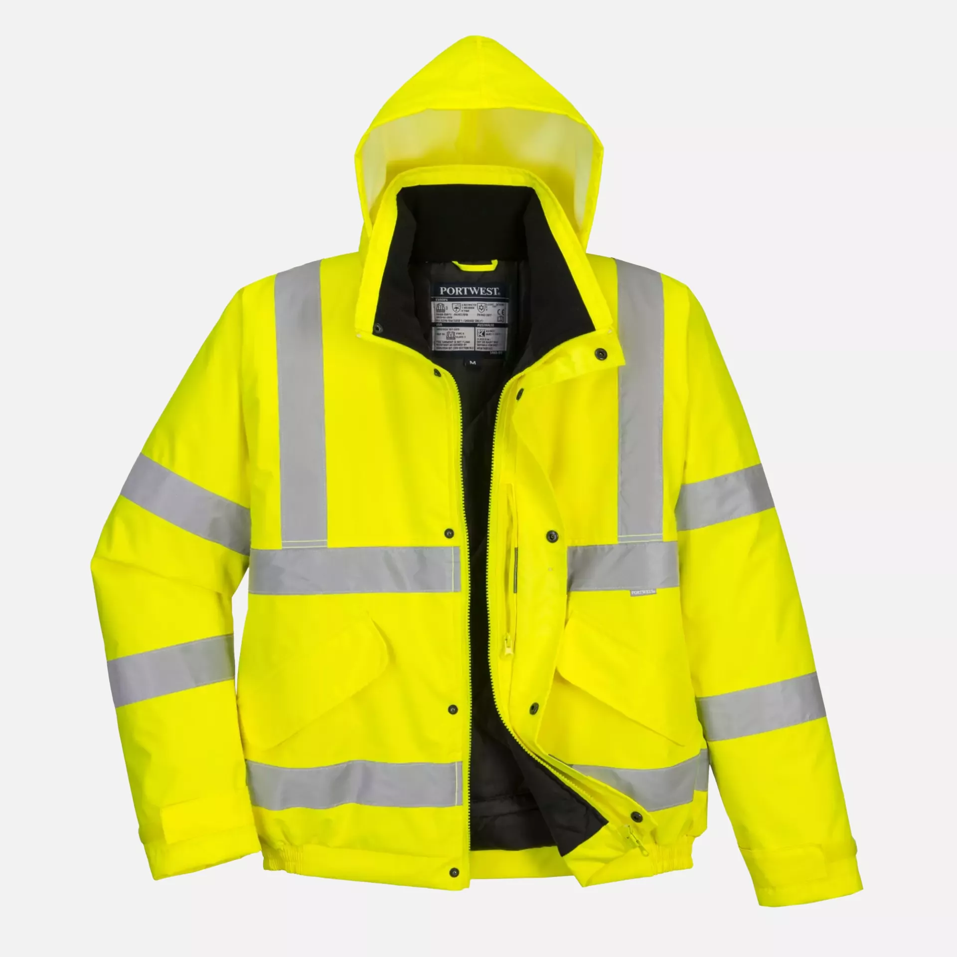 Portwest S463YER, Hi-Vis Winter Bomber Jacket, Yellow, image 5