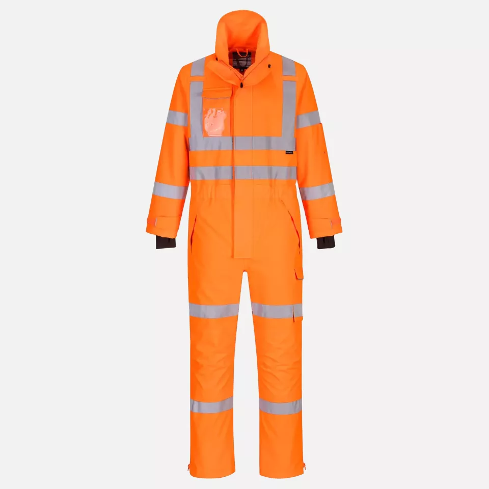 Portwest S593ORR, Hi-Vis Extreme Rain Coverall, Orange, image 3, gallery thumbnail