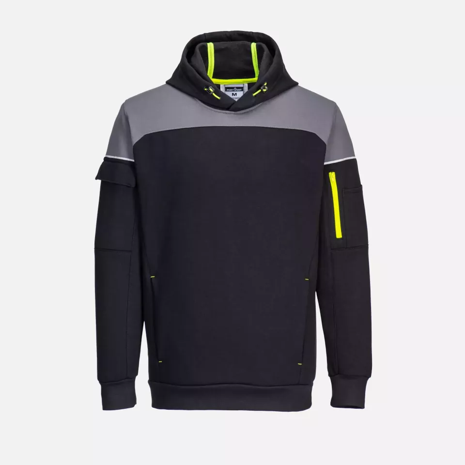 Portwest PW337BKR, PW3 Pullover Hoodie, Black, image 1, gallery thumbnail