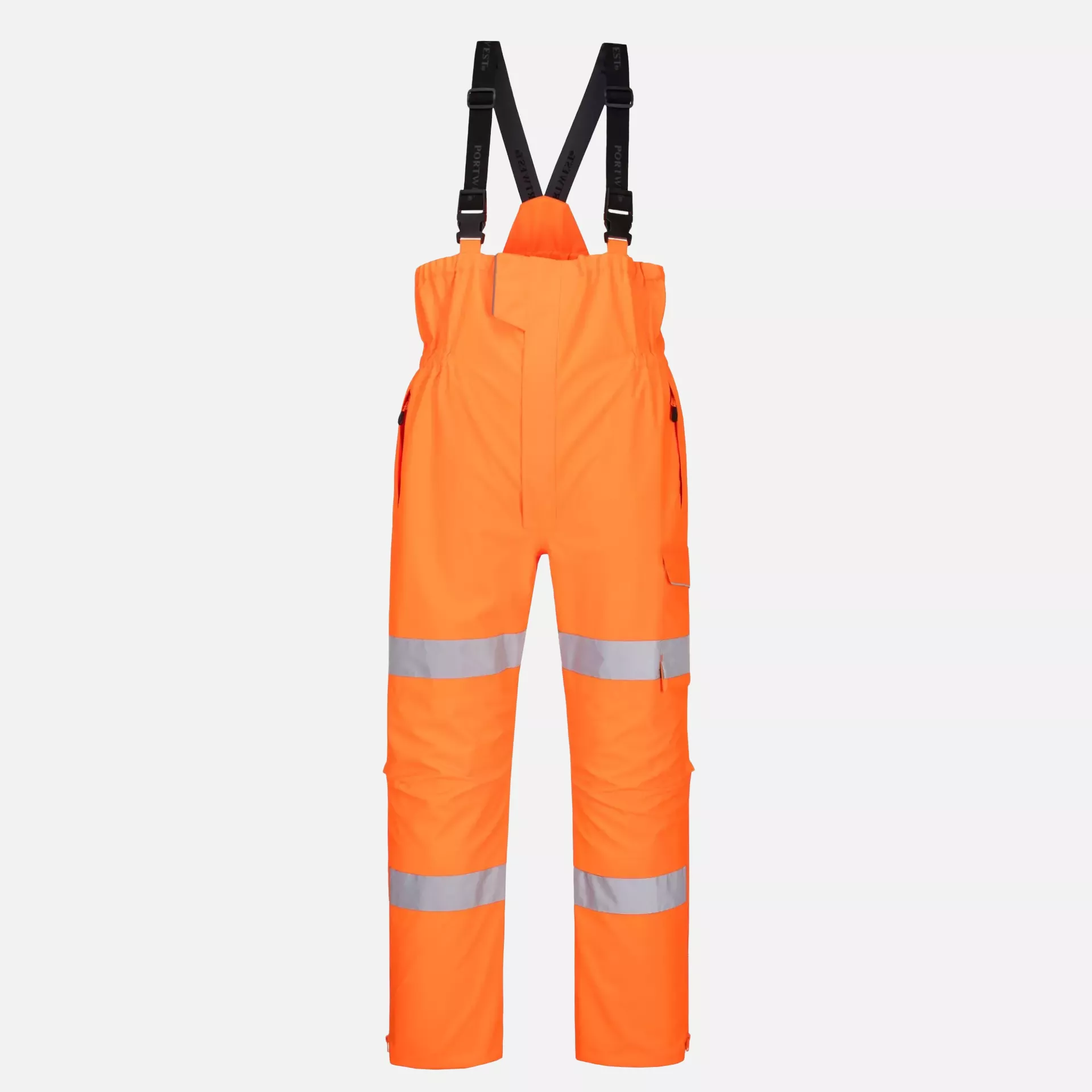 Portwest S594ORR, Hi-Vis Extreme Rain Bib and Brace, Orange, image 1