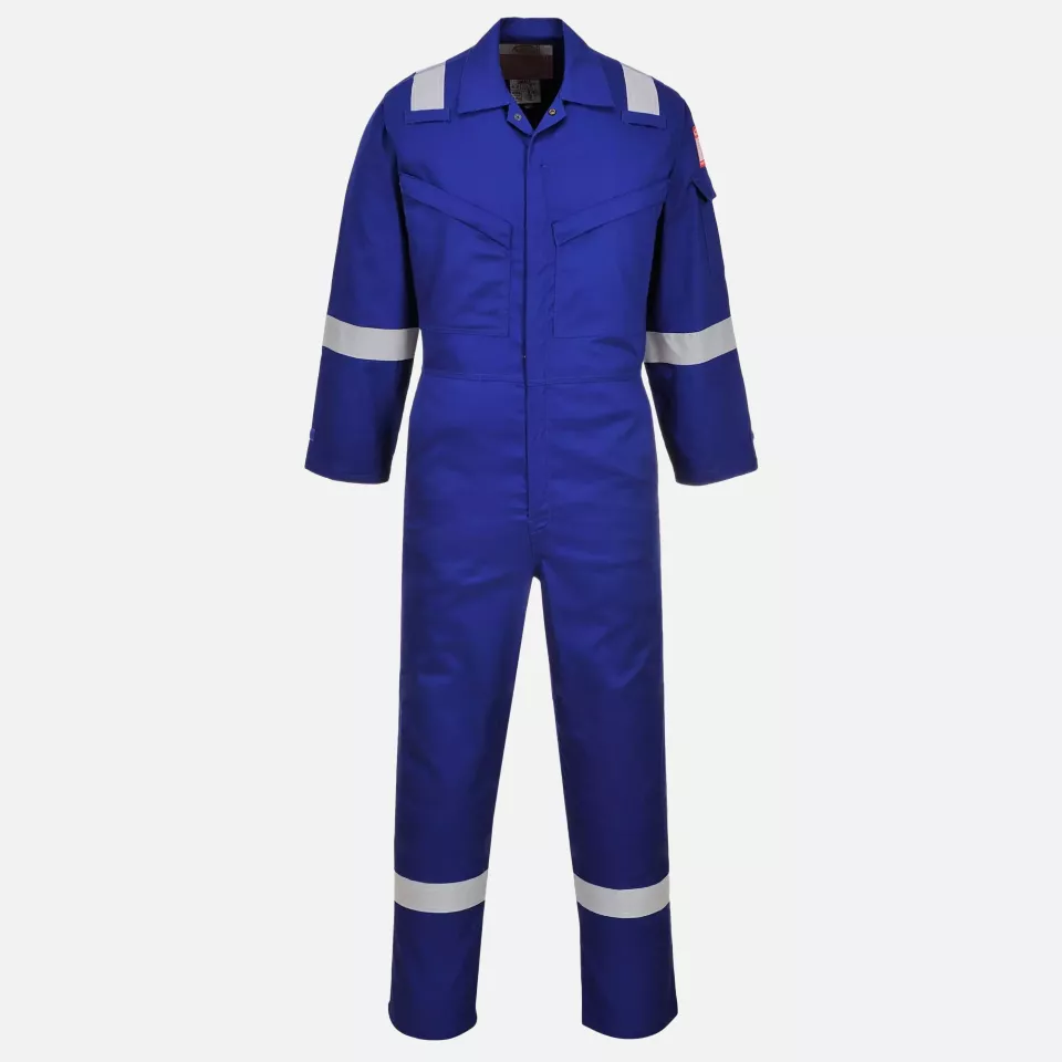 Portwest AF73RBR, Araflame Silver Coverall, Royal Blue, image 1, gallery thumbnail
