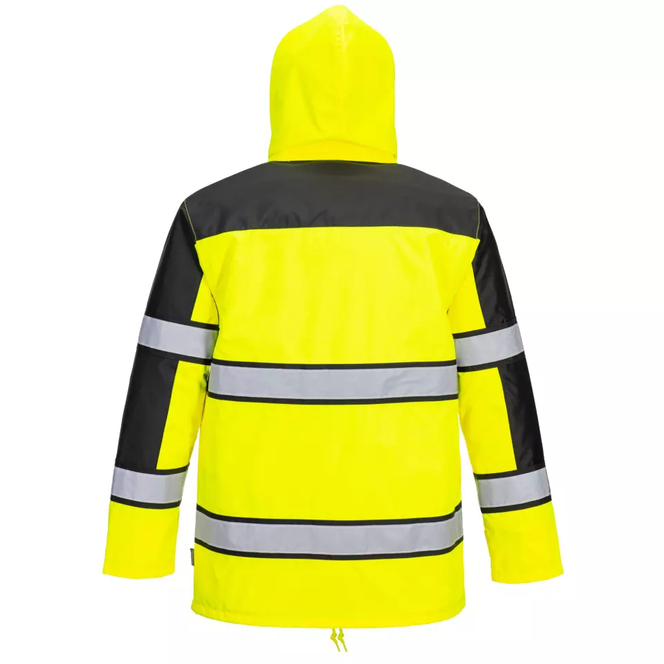 Portwest S462YER, Hi-Vis Contrast Winter Classic Jacket, Yellow, image 2, gallery thumbnail