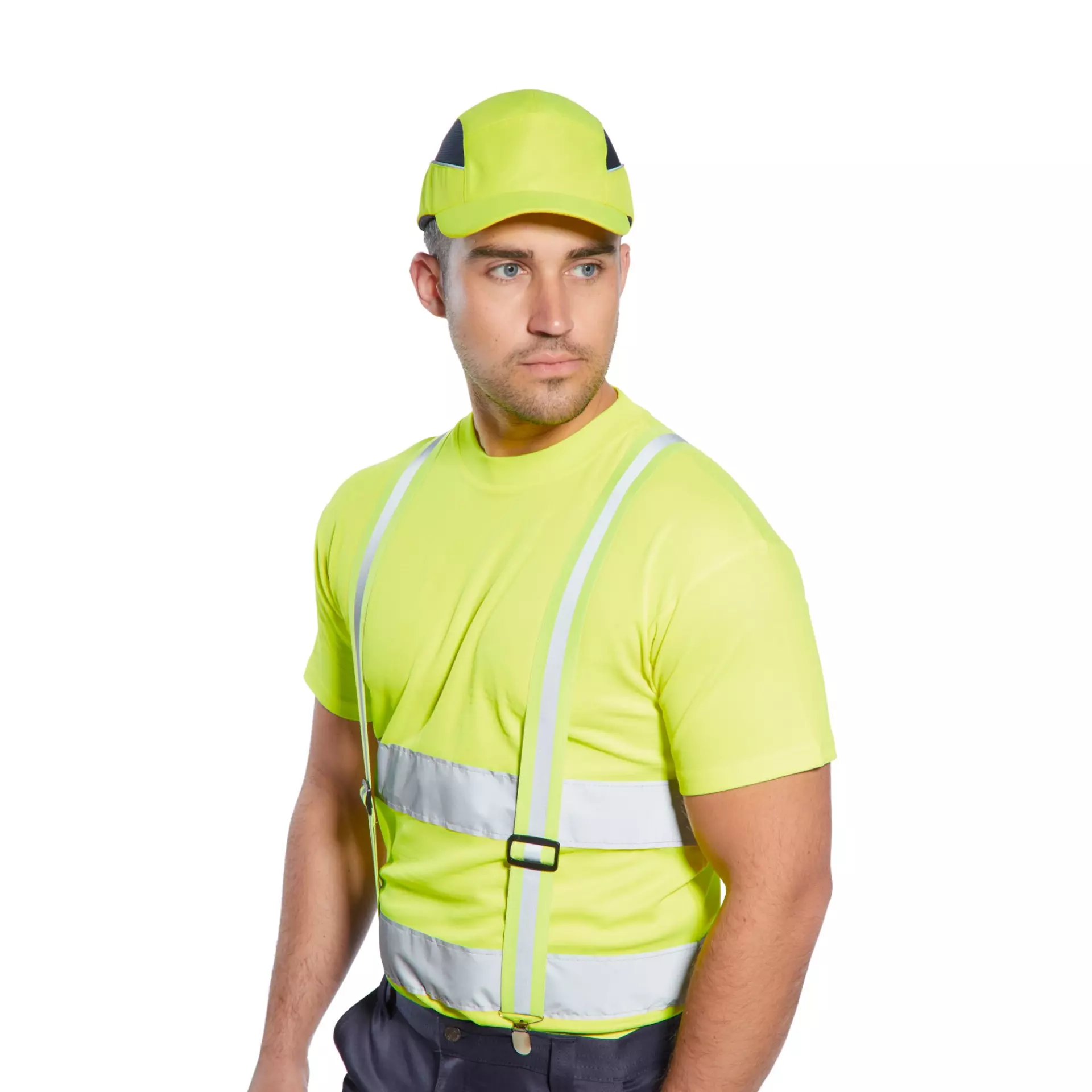 Portwest HV56YER, Hi-Vis Trousers Braces, Yellow, image 4