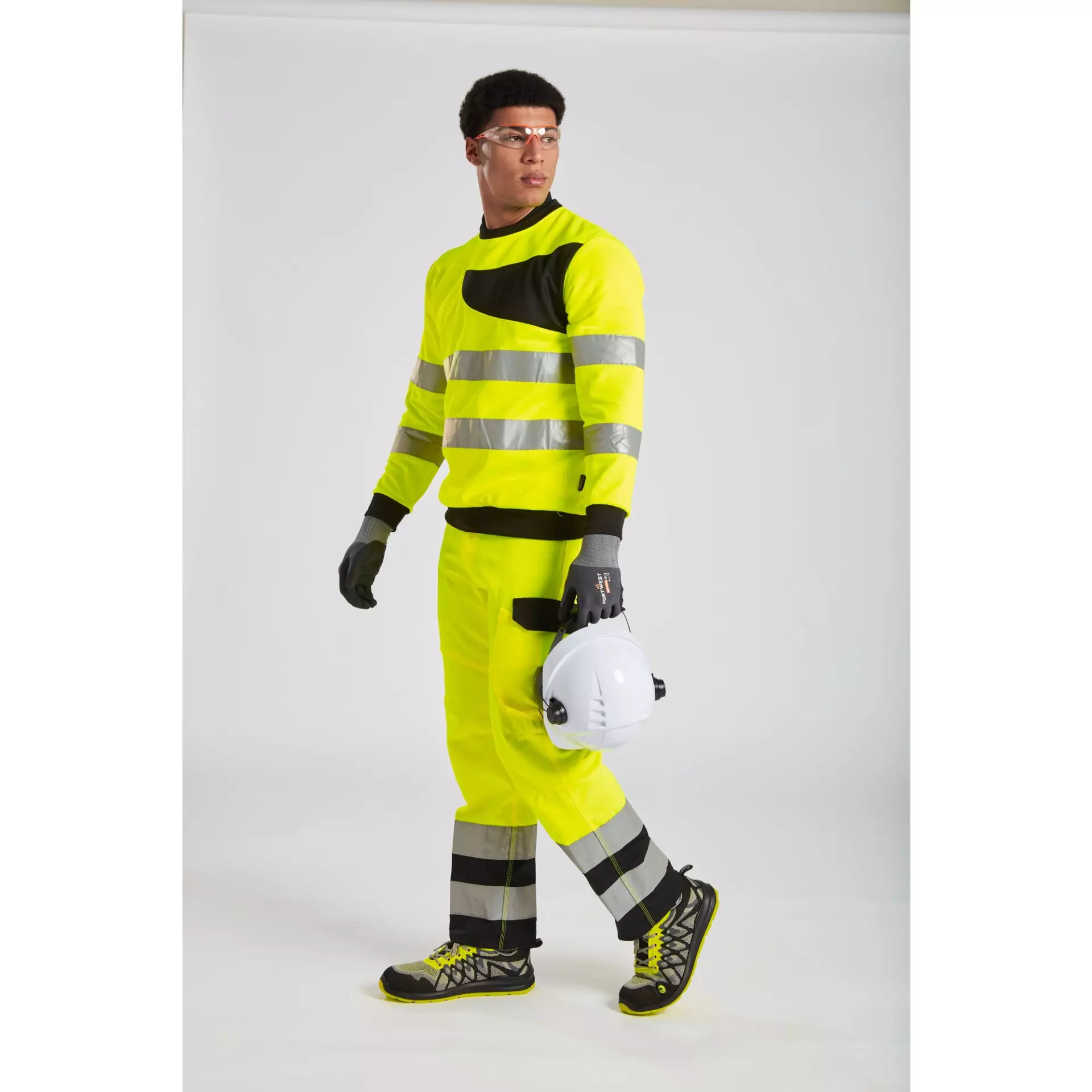 Portwest PW277OBR, PW2 Hi-Vis Sweatshirt, Orange/Black, image 4