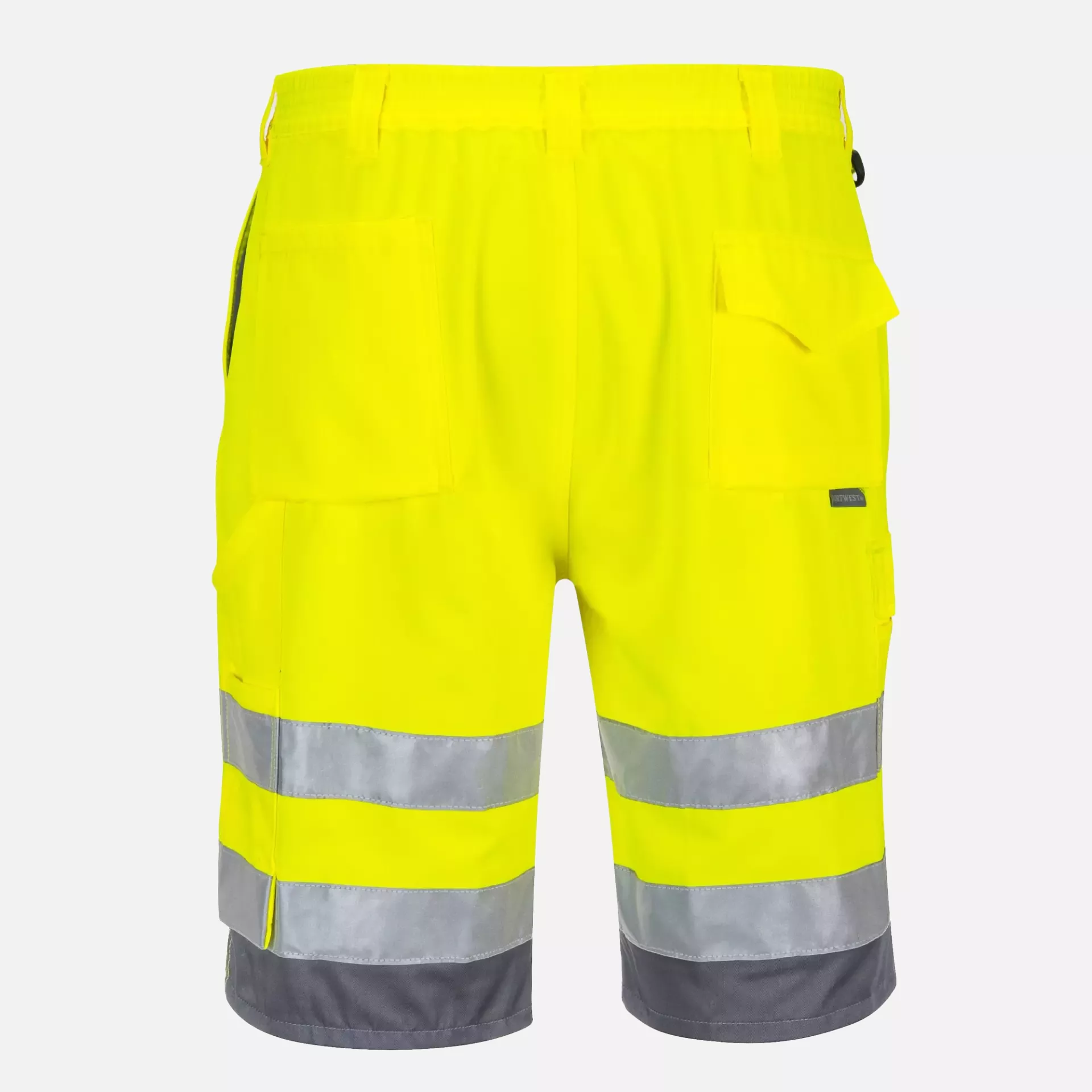 Portwest E043YGY, Hi-Vis Contrast Shorts, Yellow/Grey, image 2