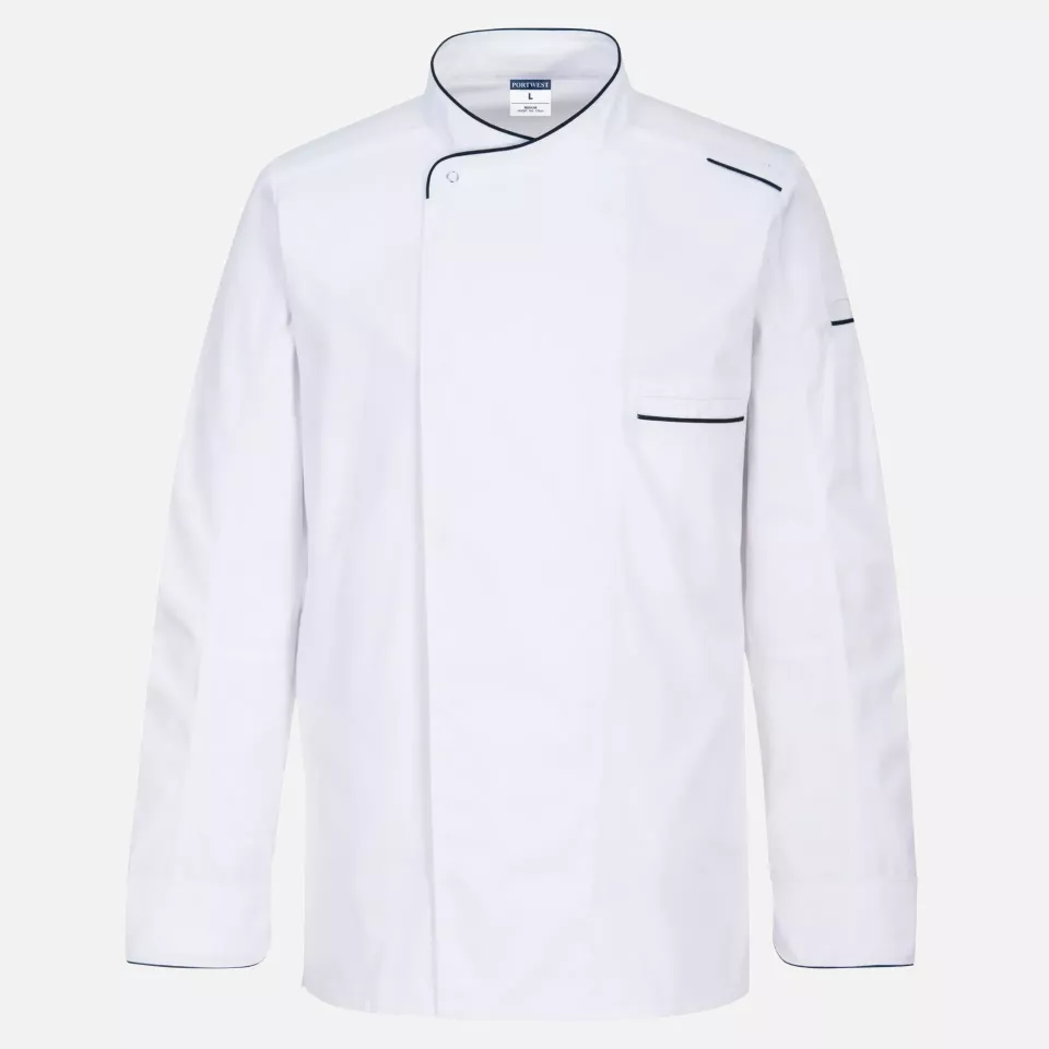 Portwest C835WHR, Chef's Mesh Air Pro Surrey Jacket L/S, White, image 1, gallery thumbnail