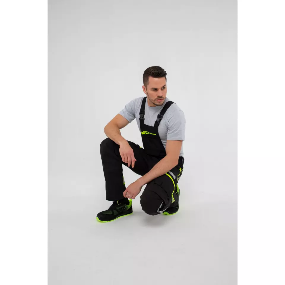 Portwest DX441BKR, DX4 Work Bib and Brace, Black, image 7, gallery thumbnail