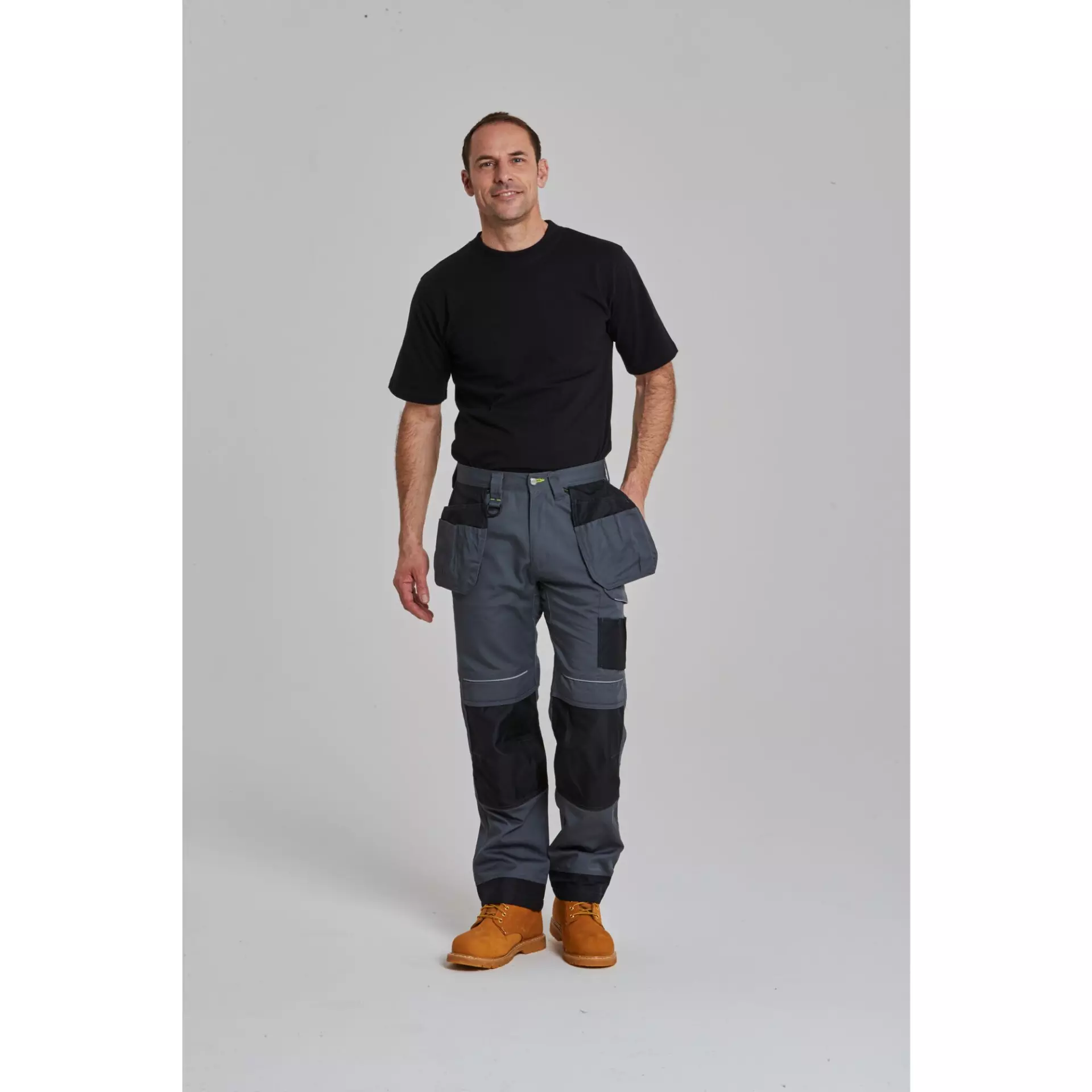 Portwest T602ZBR, PW3 Holster Work Trousers, Zoom Grey/Black, image 8