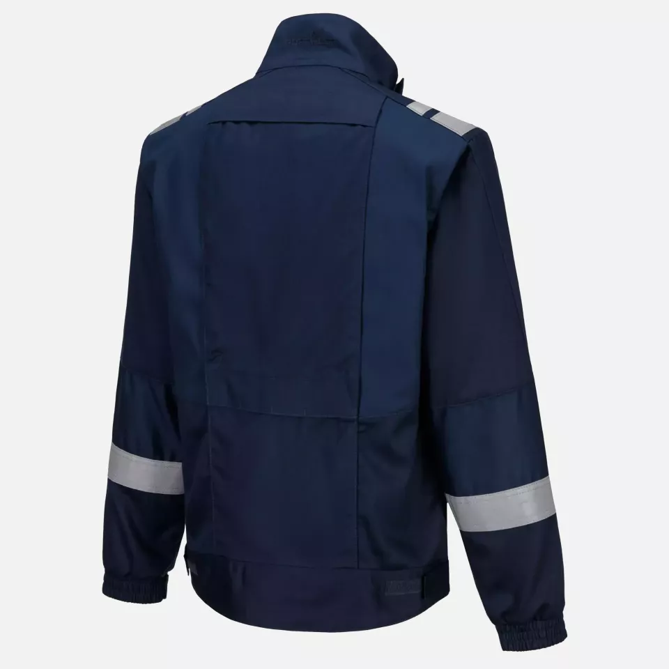 Portwest FR601NAR, Bizflame Work Lightweight Stretch Panelled FR Jacket, Navy, image 5, gallery thumbnail