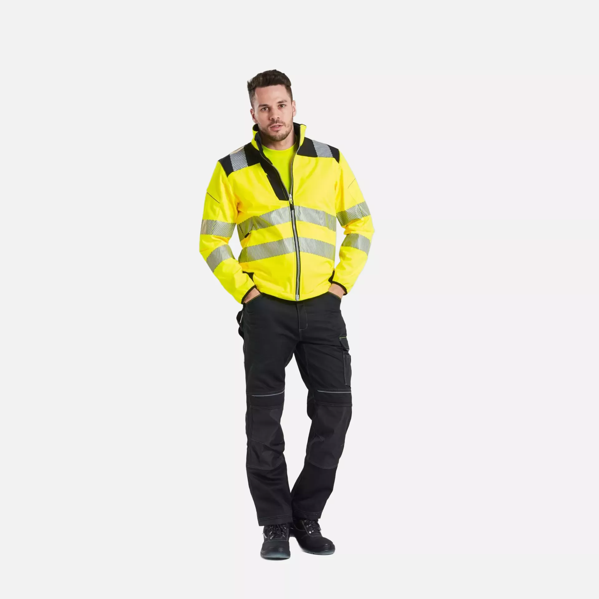 Portwest T402YBR, PW3 Hi-Vis Softshelljacke (3L), Gelb/Schwarz, image 7