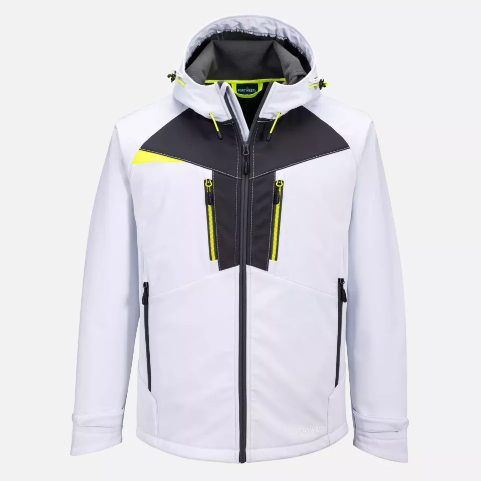 Portwest DX474WHR, DX4 Hooded Softshell (3L), White, image 1, gallery thumbnail