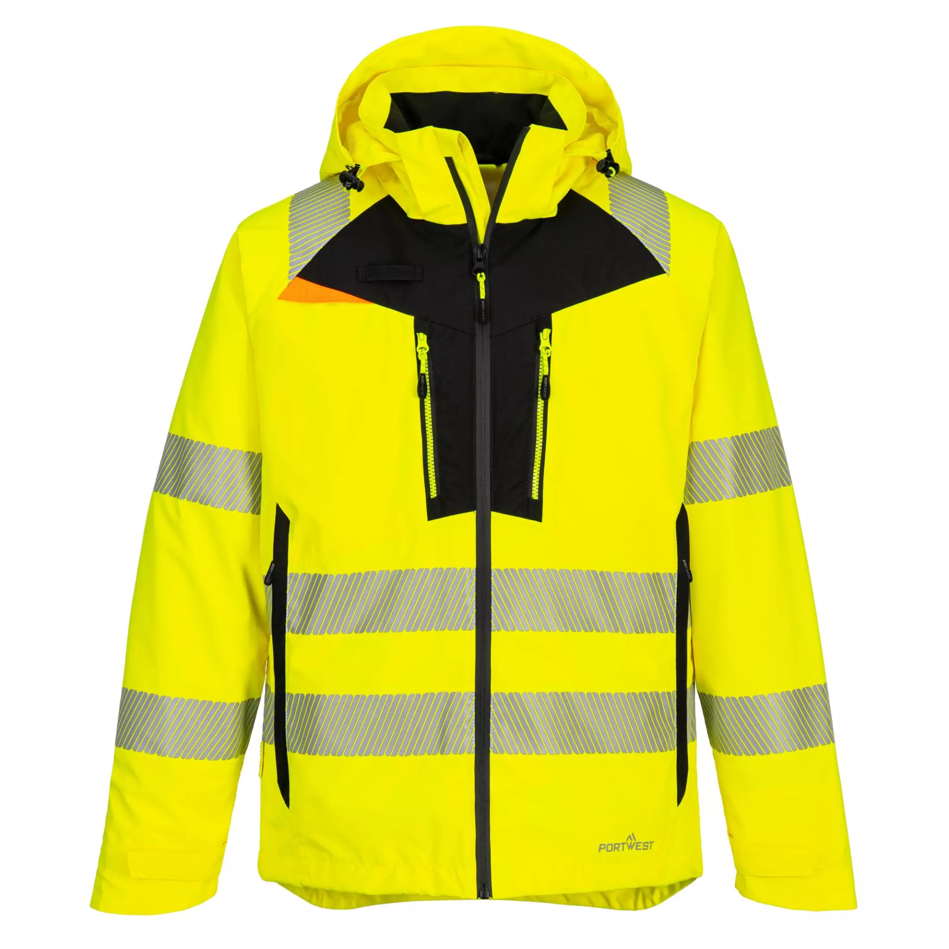 Portwest DX462YER, DX4 Hi-Vis Rain Jacket, Yellow