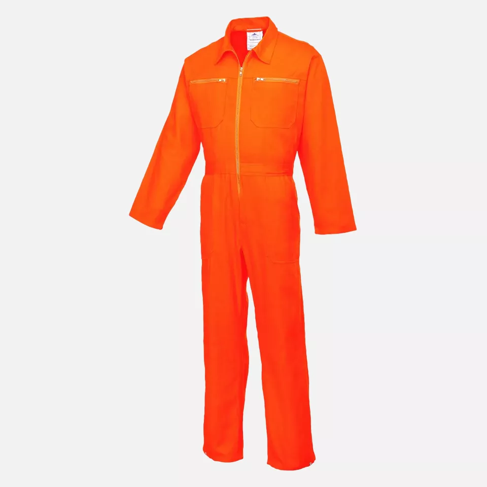 Portwest C811ORR, Cotton Boilersuit, Orange, image 1, gallery thumbnail
