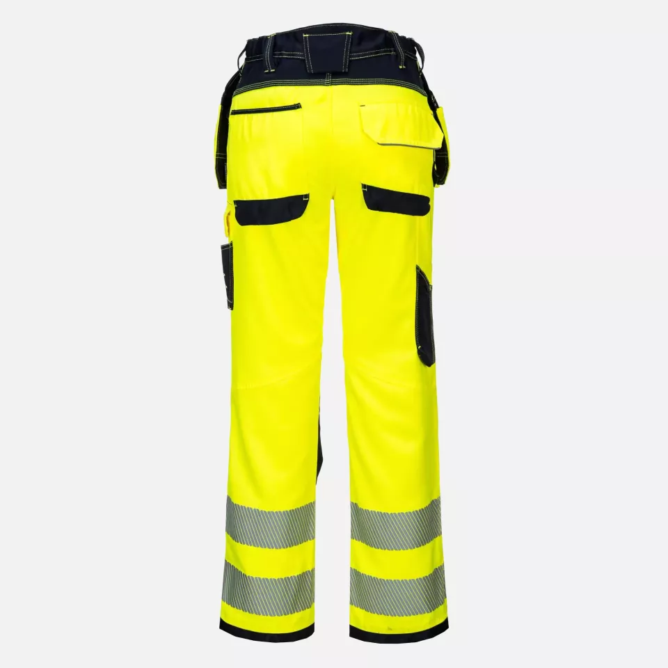 Portwest T501YBS, PW3 Hi-Vis Arbeitshose mit Holstertaschen, Gelb/Schwarz Kurz, image 2, gallery thumbnail