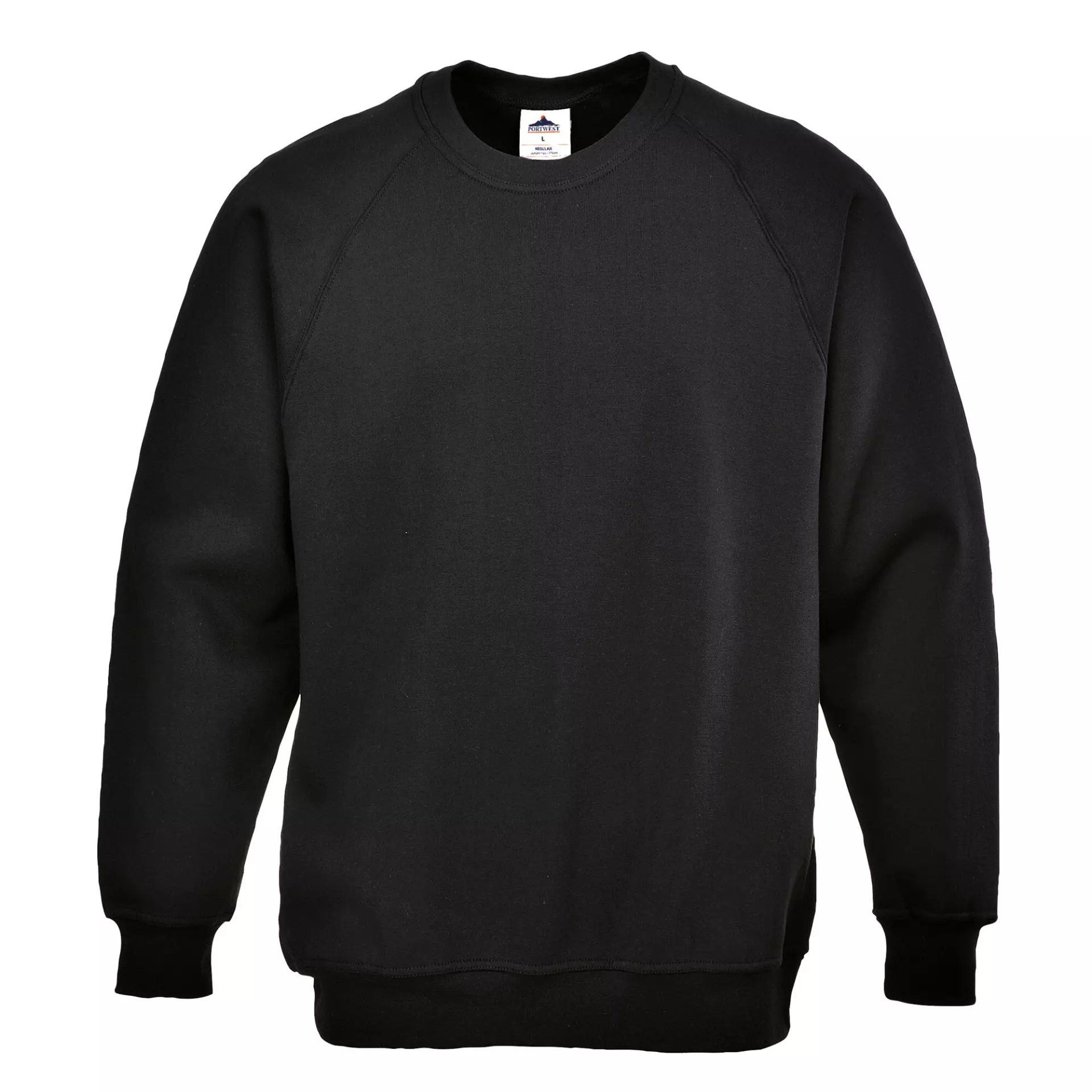 Portwest B300BKR, Roma Sweatshirt, Black, image 1