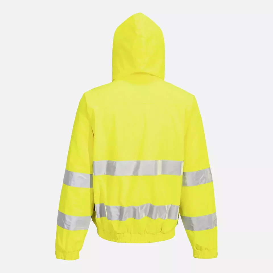 Portwest S161YER, Hi-Vis Rain Lite Bomber Jacket, Yellow, image 2, gallery thumbnail