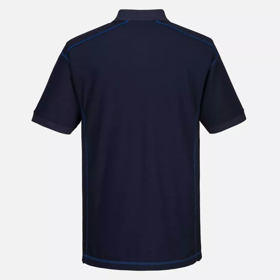 Portwest B218NRR, Essential Two Tone Polo Shirt, Navy/Royal, image 1, gallery thumbnail