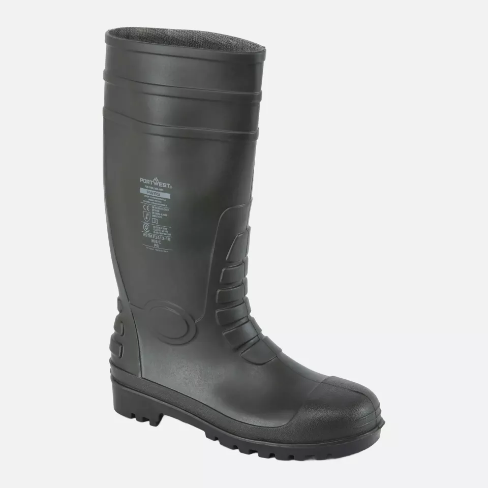 Portwest FW95GNR, Wellington Steel PVC S5 FO, Green, image 2, gallery thumbnail