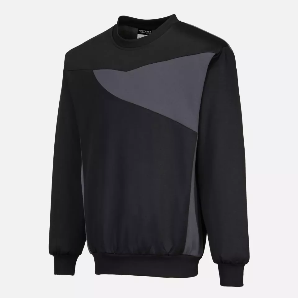 Portwest PW273BZR, PW2 Sweatshirt, Black/Zoom Grey, image 3, gallery thumbnail