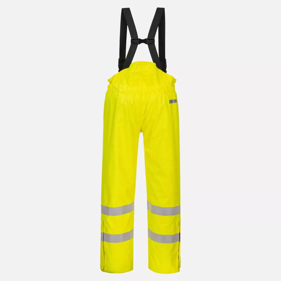 Portwest S781YER, Bizflame Rain Lined Hi-Vis Antistatic FR Trousers, Yellow, image 2, gallery thumbnail