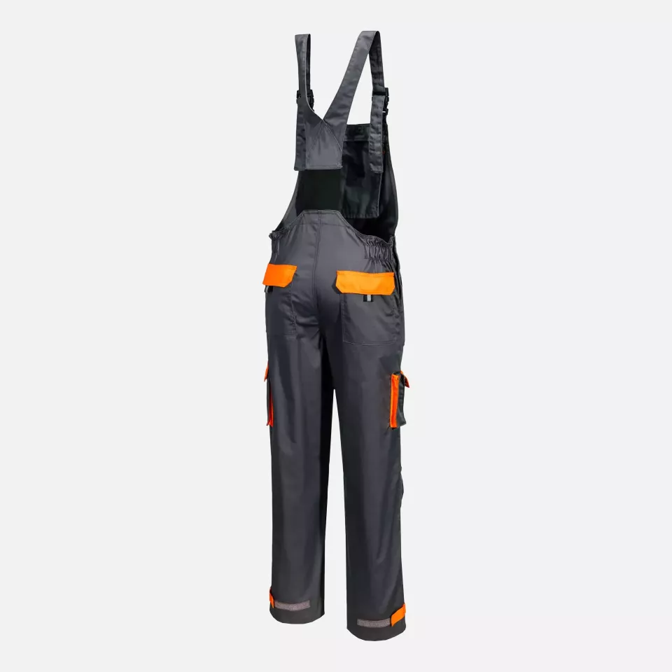 Portwest TX12GRR, Texo Contrast Bib and Brace, Grey, image 3, gallery thumbnail