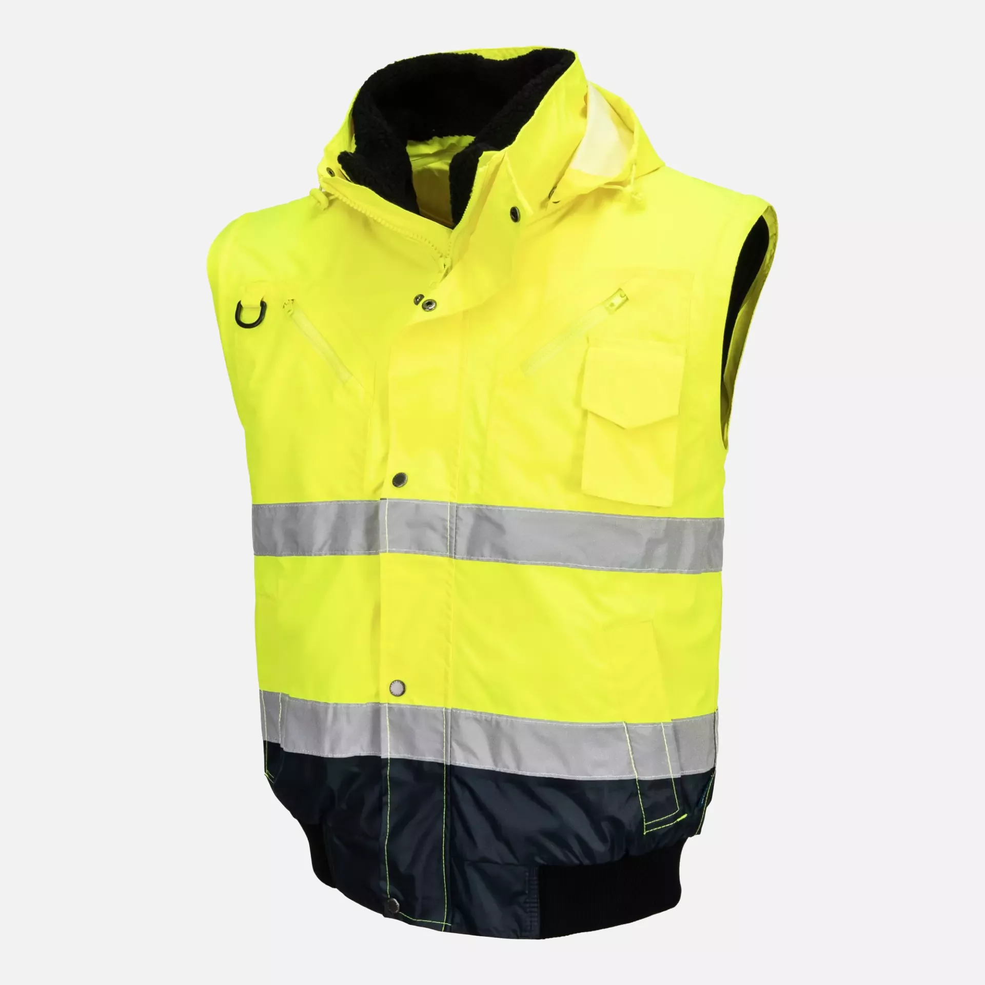 Portwest C465YNR, Hi-Vis 3-in-1 Contrast Bomber Jacket, Yellow/Navy, image 9
