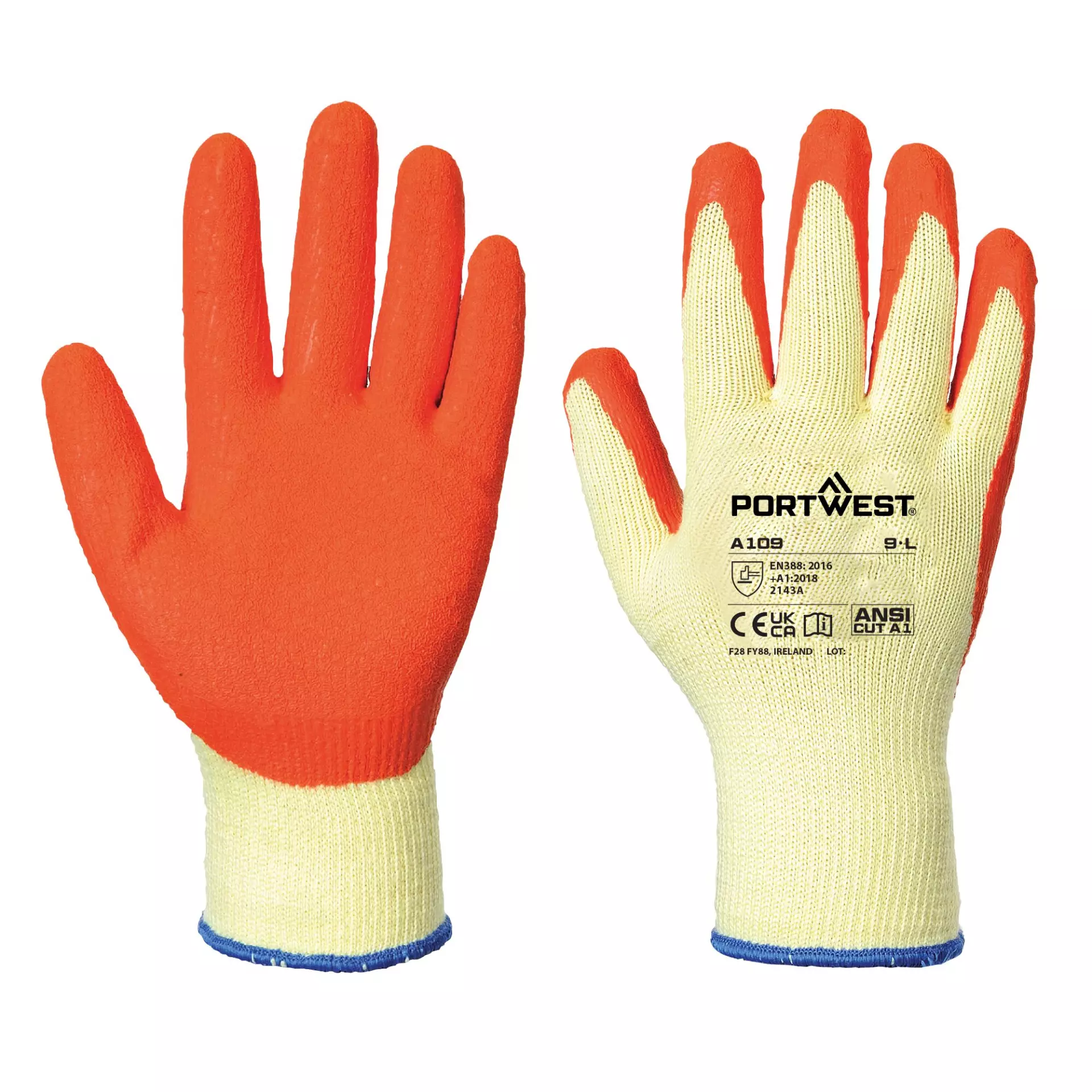 Portwest A109ORR, Grip Glove (Retail Pack), Orange, image 3