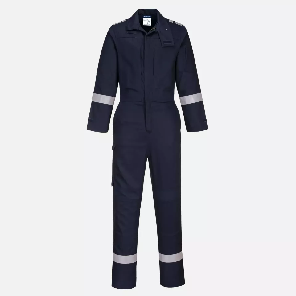 Portwest FR501NAR, Bizflame Work Stretch Panelled FR Coverall, Navy, image 1, gallery thumbnail