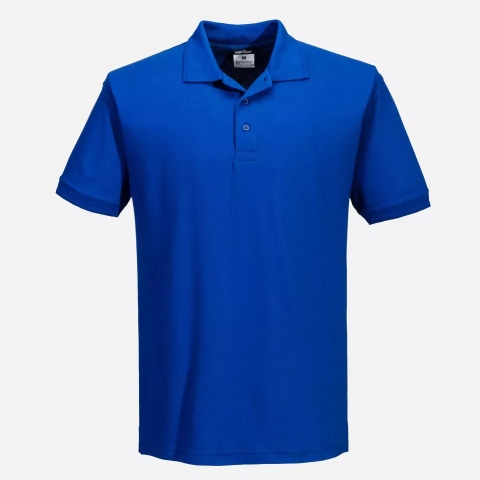 Portwest B210RBR, Naples Polo Shirt S/S, Royal Blue, image 1, gallery thumbnail
