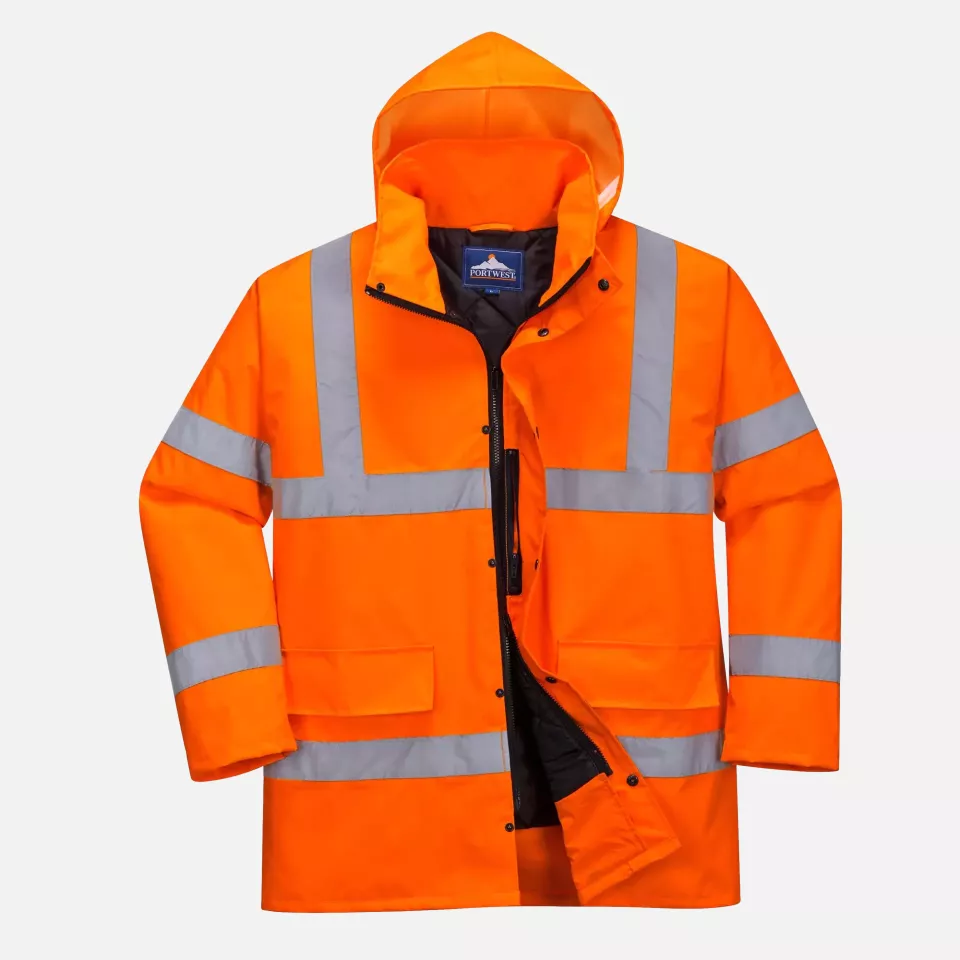 Portwest S460ORR, Hi-Vis Winter Traffic Jacket, Orange, image 4, gallery thumbnail