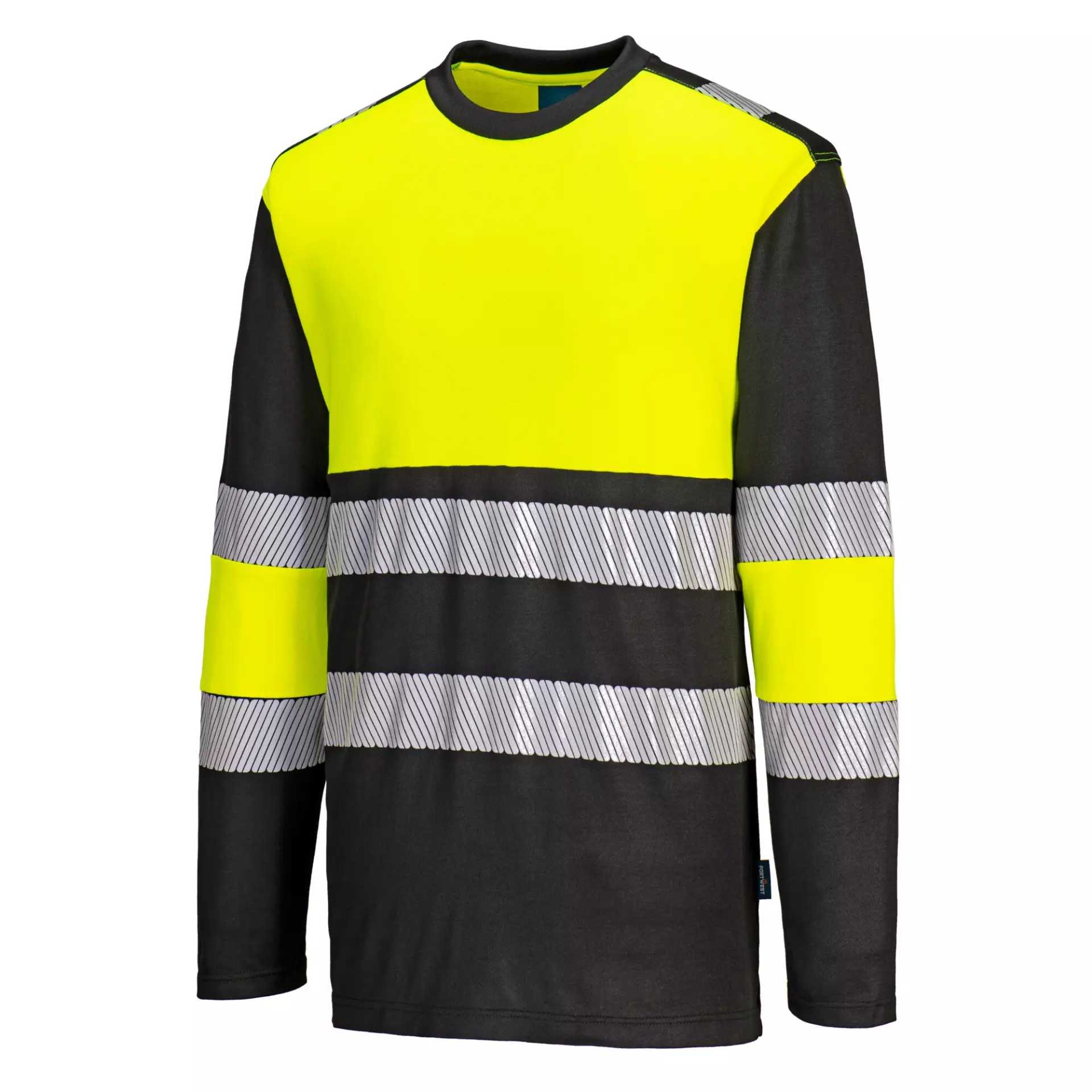 Portwest PW312YBR, PW3 Hi-Vis Cotton Comfort Class 1 T-Shirt L/S, Yellow/Black, image 3