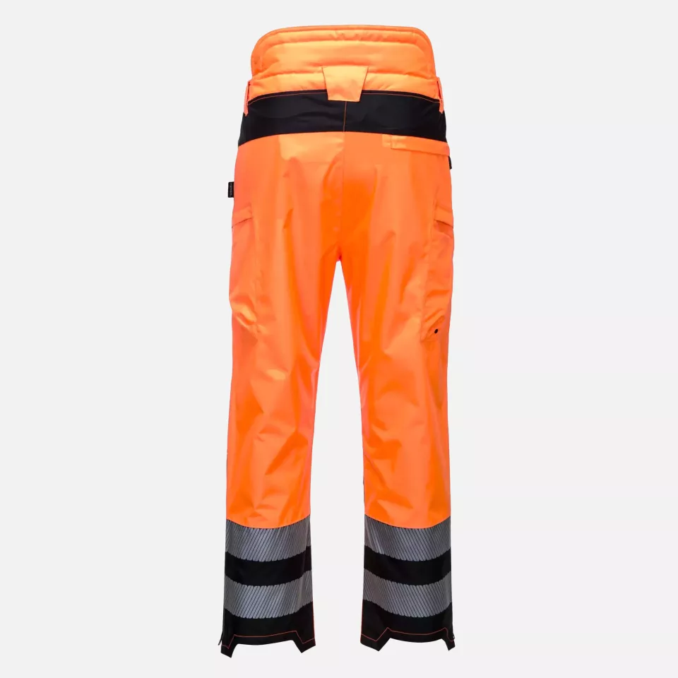 Portwest PW342OBR, PW3 Hi-Vis Extreme Rain Trousers, Orange/Black, image 2, gallery thumbnail